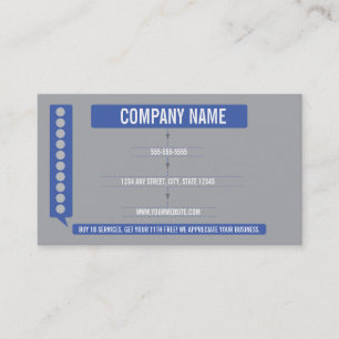 Car Wash Loyalty Business Card Punch Card