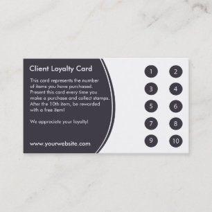Car Wash Loyalty Business Card Punch Card