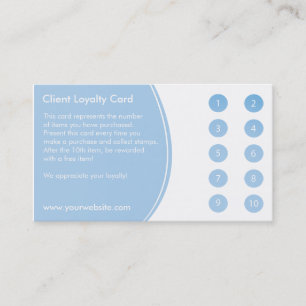 Car Wash Loyalty Business Card Punch Card