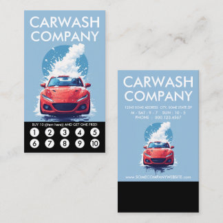 Car Wash Loyalty Punch Card