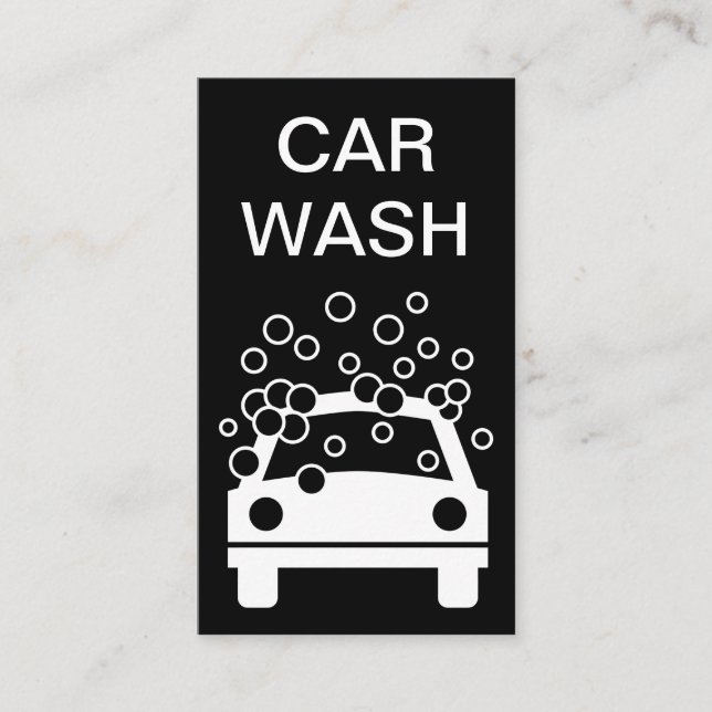 Car Wash Loyalty Rewards Business Card (Front)