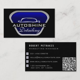 Car Wash Mobile Auto Detailing Automotive Cleaning Business Card
