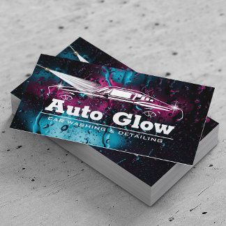 Car Wash Mobile Auto Detailing Automotive Cleaning Business Card