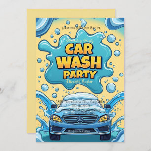 Car Wash party Invitation – Suds Celebration