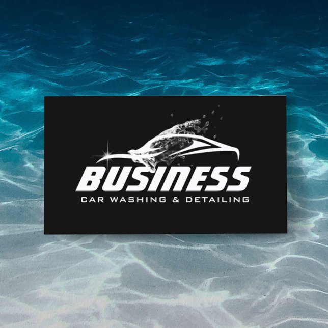 Car Wash Professional Auto Detailing Automotive Business Card (Creator Uploaded)