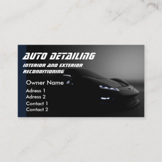 Car Wash Professional Auto Detailing QR Code Business Card