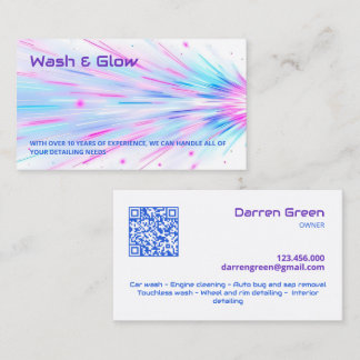 Car Wash QR Business Card