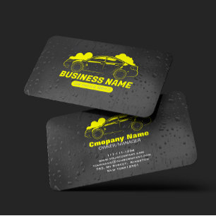 Car Wash & service Auto Detailing Water Drop  Business Card