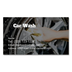 car wash services editable   business card