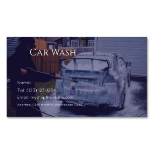 car wash services editable   business card