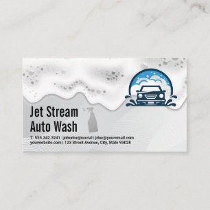 Car Wash Services Soap Suds Business Card