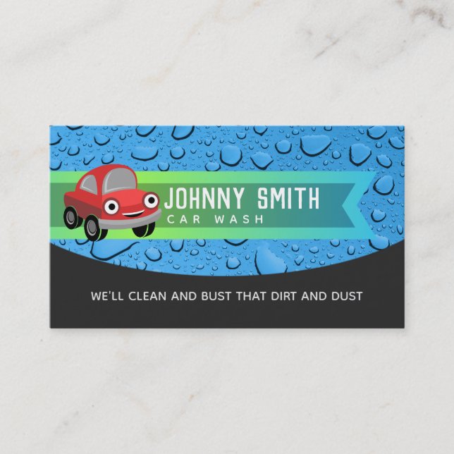 Car Wash Slogans Business Card (Front)