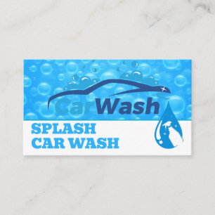 Car Wash Soap Bubbles   Auto Care Business Card