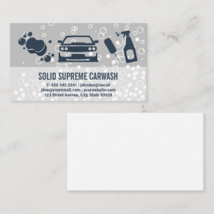 Car Wash Soap Bubbles   Cleaning Products Business Card