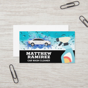 Car Wash   Spray Bottle Business Card
