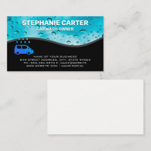 Car Wash Water Beads Business Card