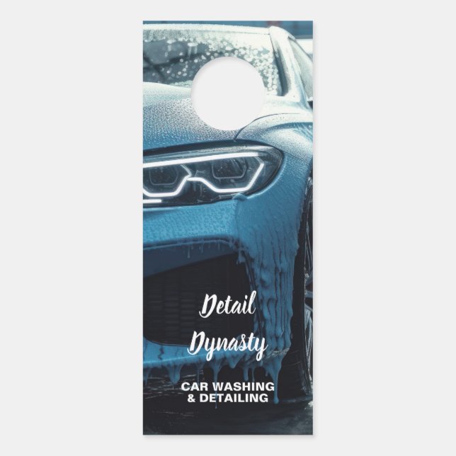  Car Washing Auto Detailing Door Hanger (Front)