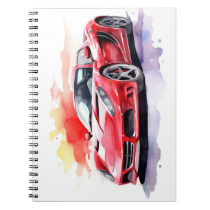 Car watercolor notebook