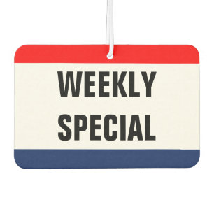 Car weekly special Promo Signage Customise it Air Freshener