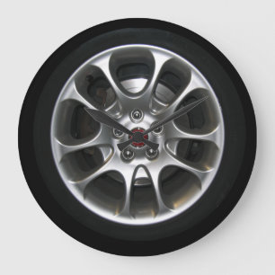 Car Wheel hubcap clock