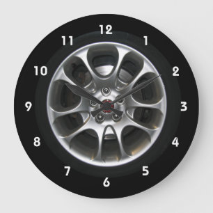 Car Wheel hubcap clock with numbers