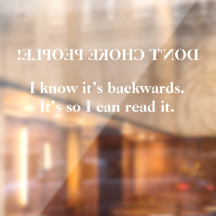 Car Window Cling, 11" long by 8" high Cling