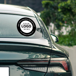Car Window Decal Brand Logo Website Black White