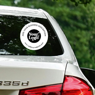 Car Window Decal Brand Logo Website White