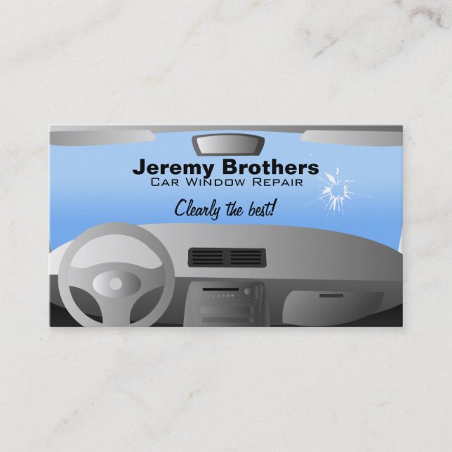 Car Window Repair Business Cards (Front)