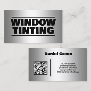 Car Window Tinting Custom QR Business Card