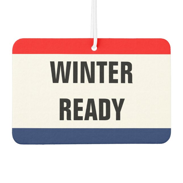 Car Winter Ready Promo Signage Customisable Car Air Freshener (Front)
