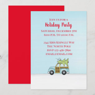 Car with Christmas Tree Announcement