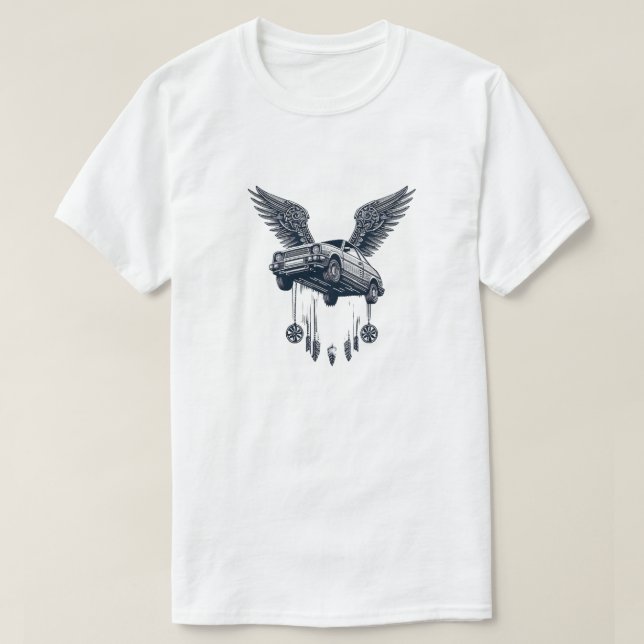 Car with Wings Fantacy T-Shirt (Design Front)