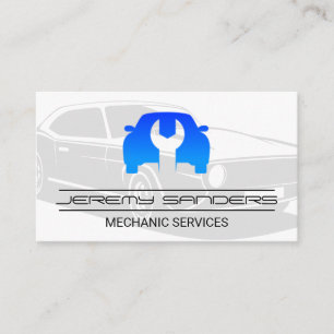 Car Wrench Logo Business Card