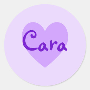 Cara in Purple Classic Round Sticker