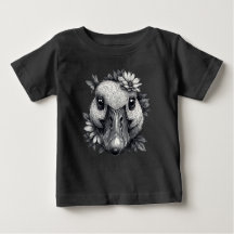 Cara the Goose Baby Tee - Floral Portrait