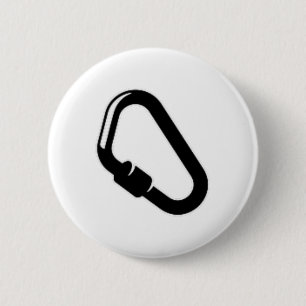 Carabiner Camping Logo On A Pocket Funny Adventure 6 Cm Round Badge