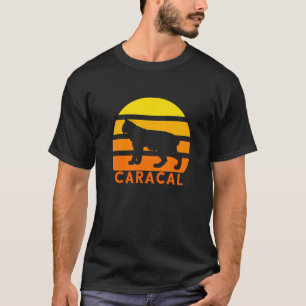 Caracal Retro Vintage Sunset Lynx Wild Cat Caracal T-Shirt