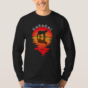 Caracal Vintage Sunset Wild Cat Lynx Bobcat Caraca T-Shirt