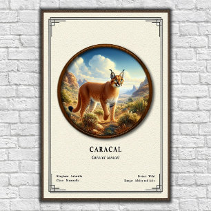 Caracal Zoology Series Poster