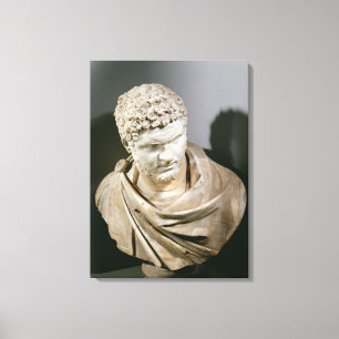 Caracalla, Roman marble cuirassed bust, 212-217 AD Canvas Print