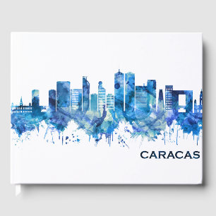 Caracas Venezuela Skyline Blue Guest Book