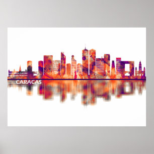 Caracas Venezuela Skyline Poster