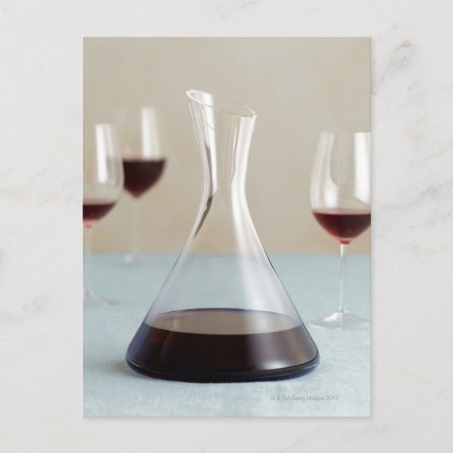 Carafe of red wine postcard (Front)