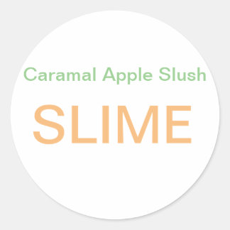 Caramal Apple slush SLIME logo Classic Round Sticker