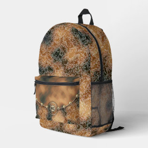 Caramel and Chocolate Brown Print Cut Sew Bag