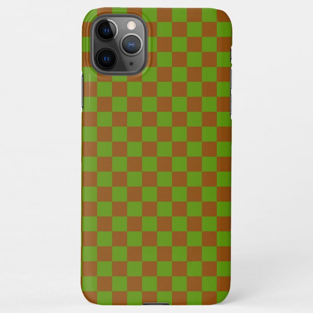 Caramel apple checkered board pattern iPhone case (Back)
