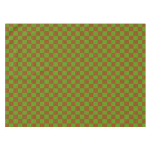 Caramel apple chequered board pattern tablecloth