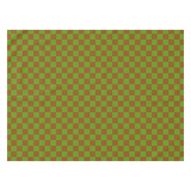 Caramel apple chequered board pattern tablecloth (Front (Horizontal))