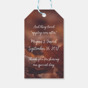 Caramel Apple Fall Wedding Favour Gift Tags